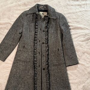 Burberry Charcoal Wool Coat